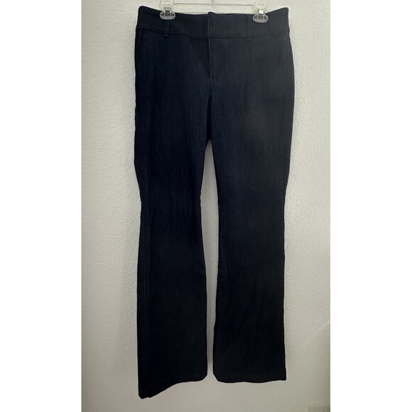 Ann Taylor DEVIN Jeans 10 Flare Leg Straight Blue Dark Wash Old Money Classic‎ - Picture 1 of 11